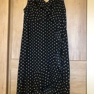 Elegant Black Polka Dot Dress